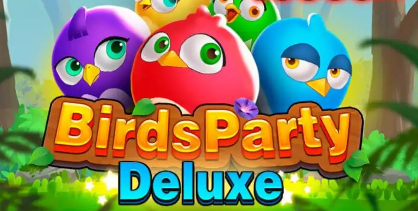 slot BIRDSPARTY DELUXE, festa colorida, jogos de cassino online, pássaros animados, giros grátis.